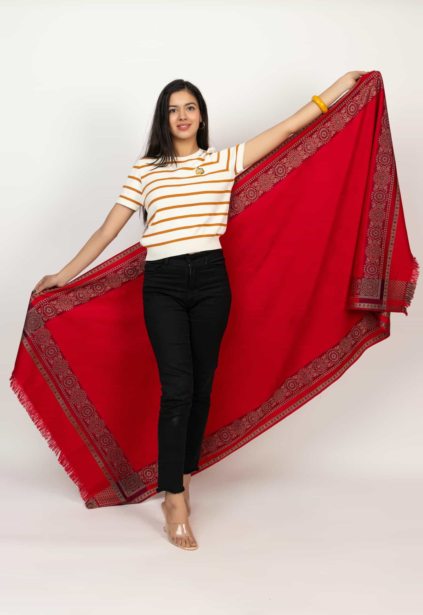 KRITI Maroon Woolen Shawl Comfort and Style Combined