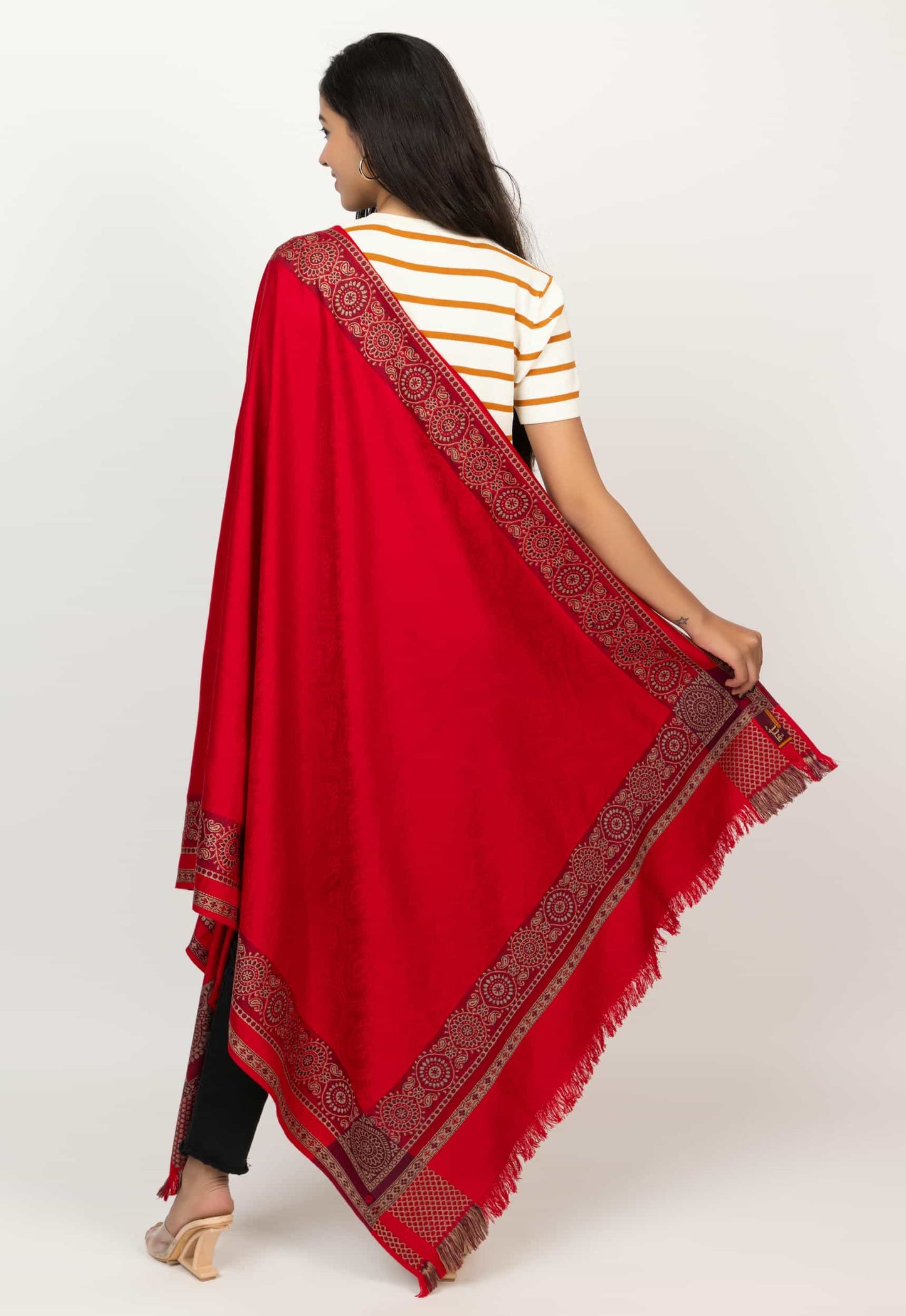 KRITI Maroon Woolen Shawl Comfort and Style Combined