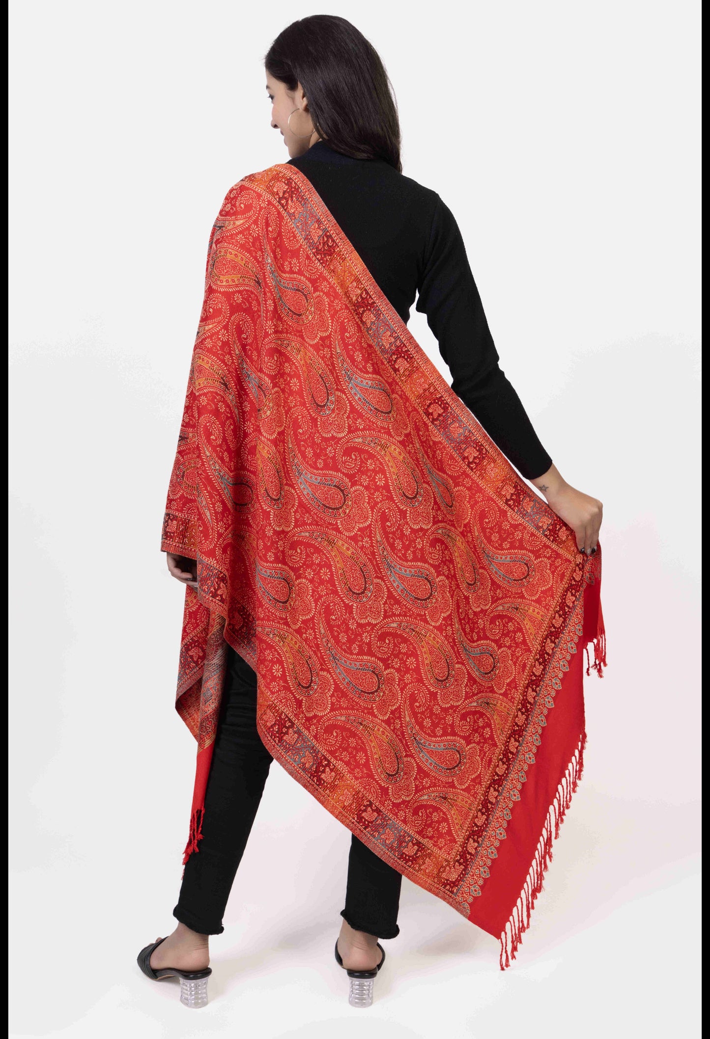 KRITI Acrylic/Viscose Reversible Stole For Women