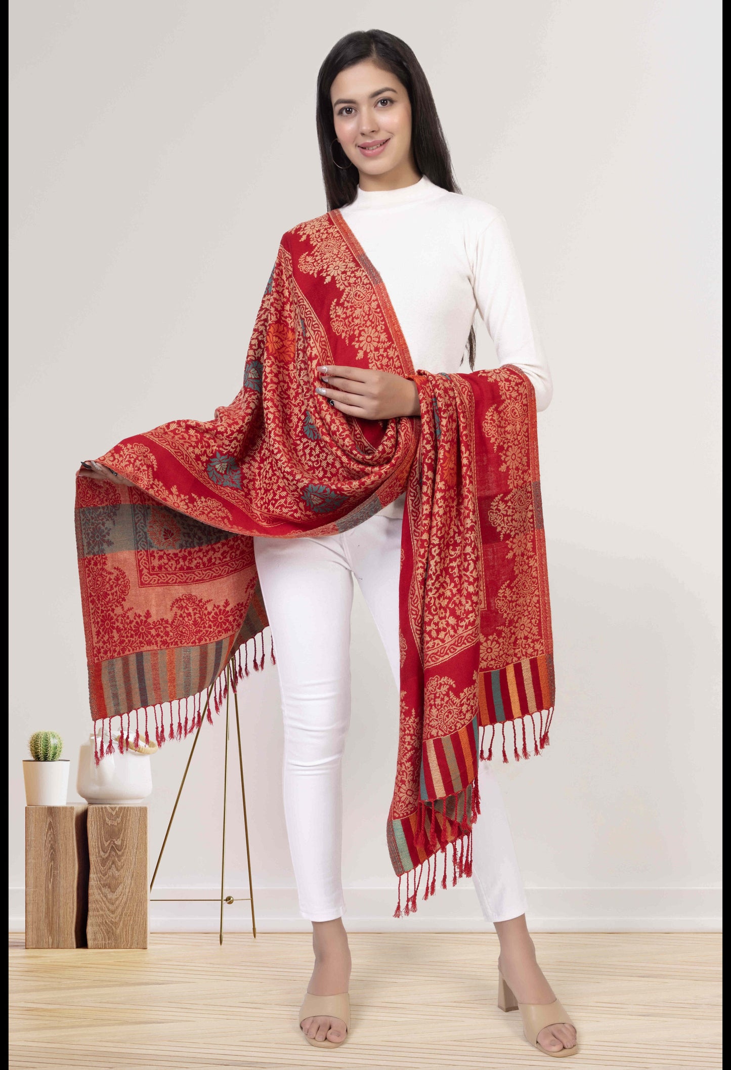 KRITI Acrylic/Viscose Shawl For Women
