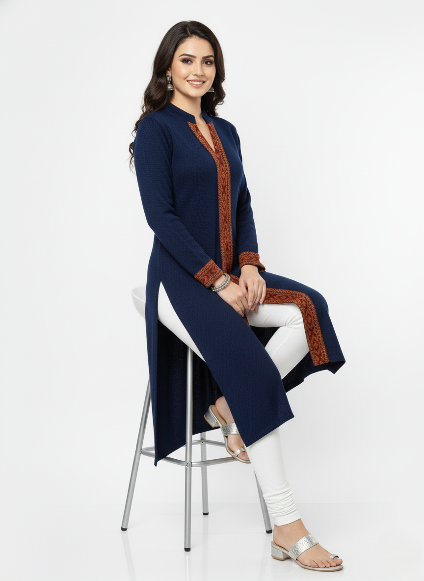 KRITI Winter Traditional Kullu Woollen Kurti For Women