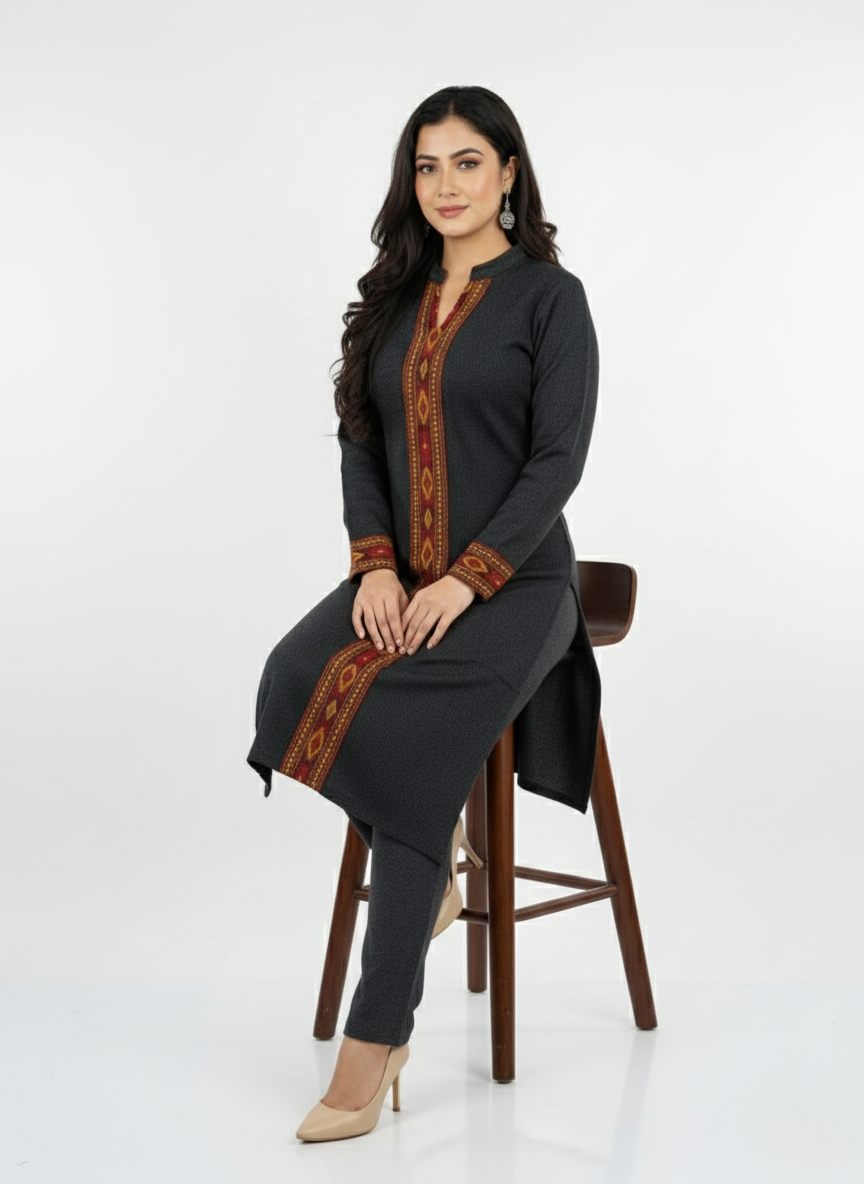 KRITI Winter Traditional Kullu Woollen Kurti For Women