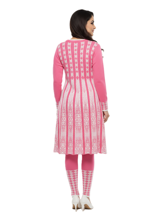 KRITI Premium Women's Hair Soft Fabric Dark Pink 2 PC Kurti Set