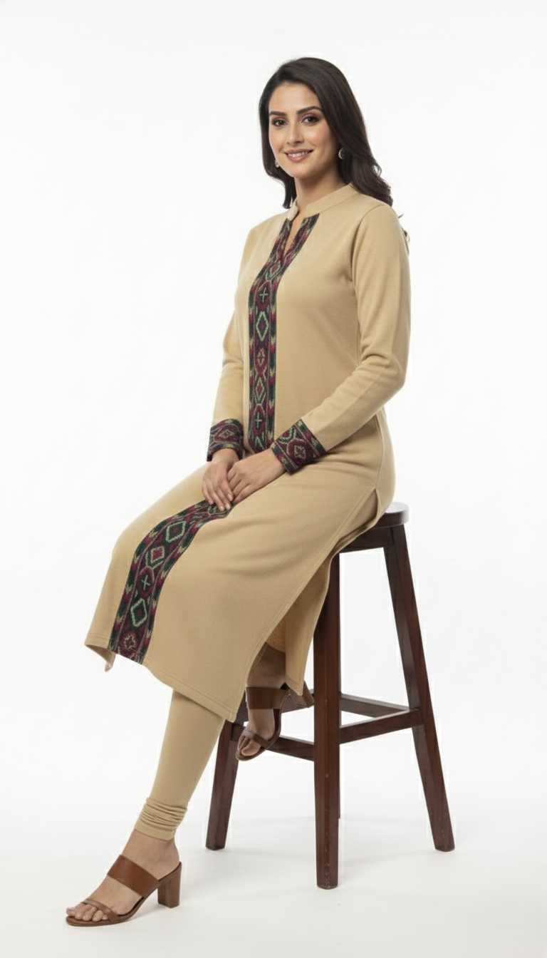 KRITI Winter Traditional Kullu Woollen Kurti For Women