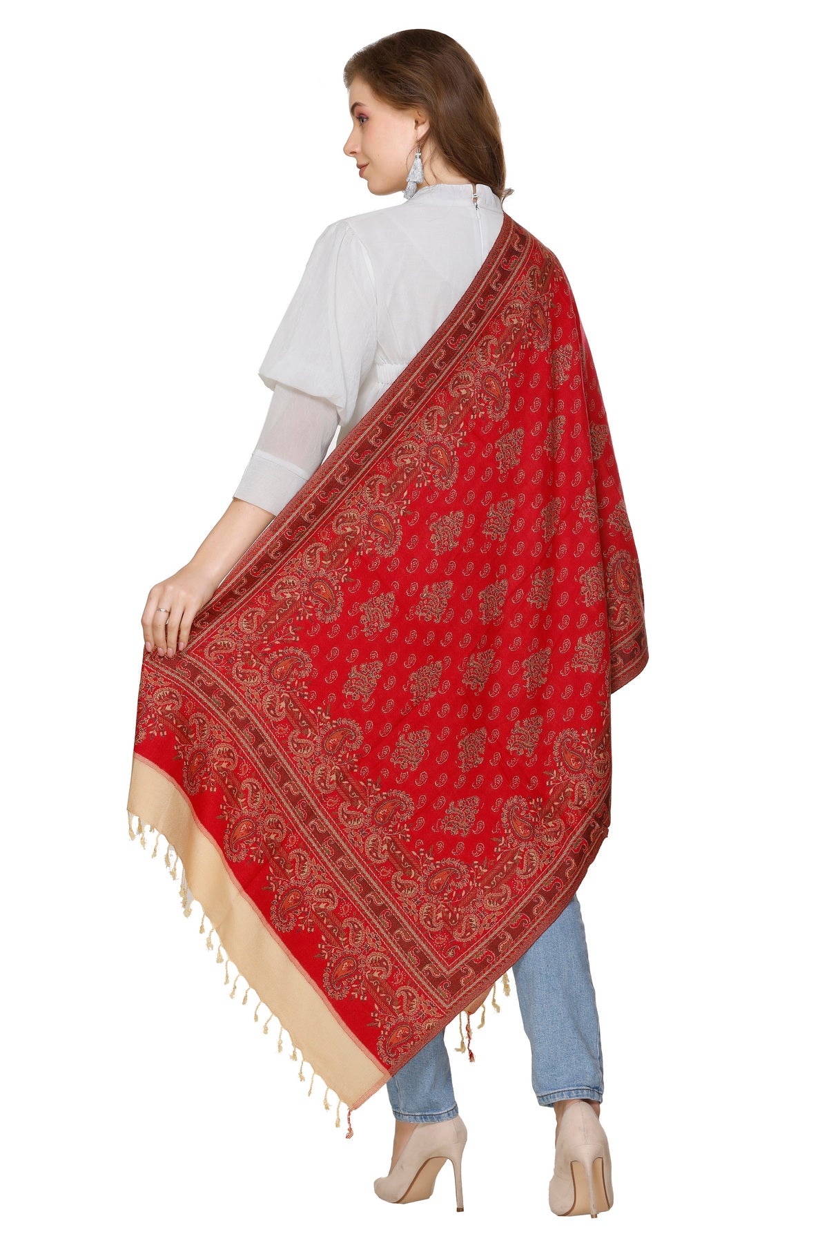 KRITI Red Fashion Stole Smooth, Stylish & Versatile