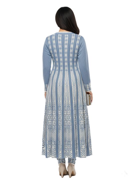 KRITI Premium Women's Hair Soft Fabric Sky Blue Color 2 PC Kurti Set