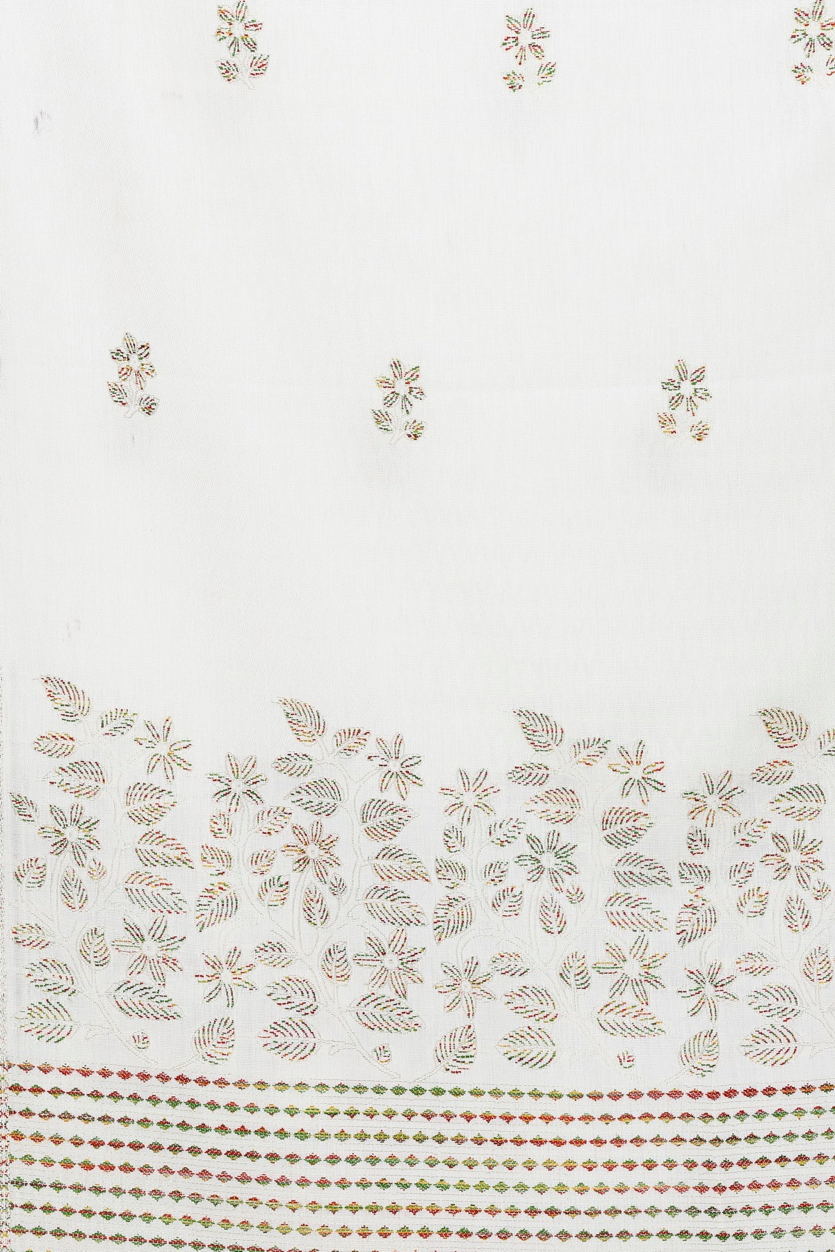 KRITI White Acrylic Viscose Stole – Classic & Versatile
