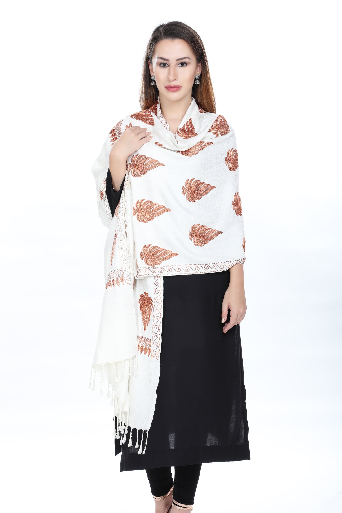 KRITI Woollen Embroidery Shawl For Women