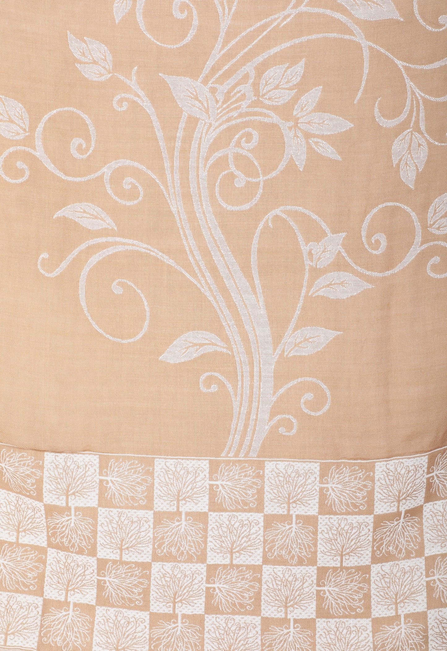 KRITI Paisley Designer Woollen Reversible  Beige Colour Shawl For Women