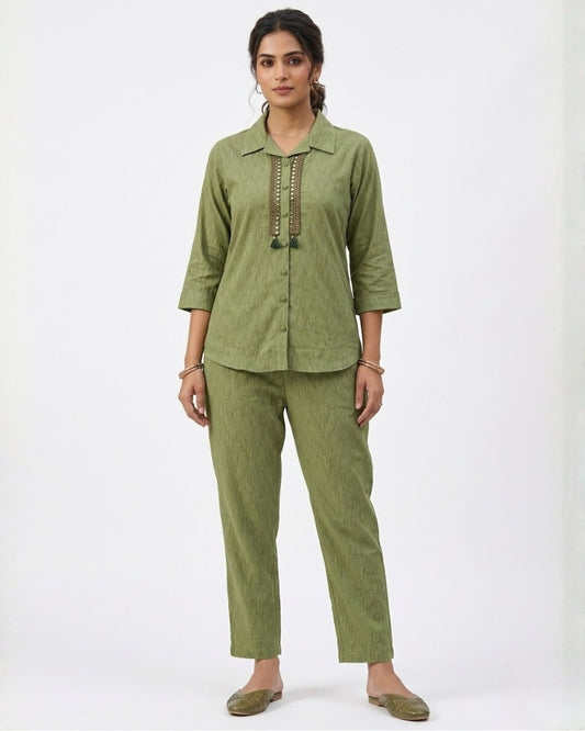 Cotton Co-Ord Set - Green