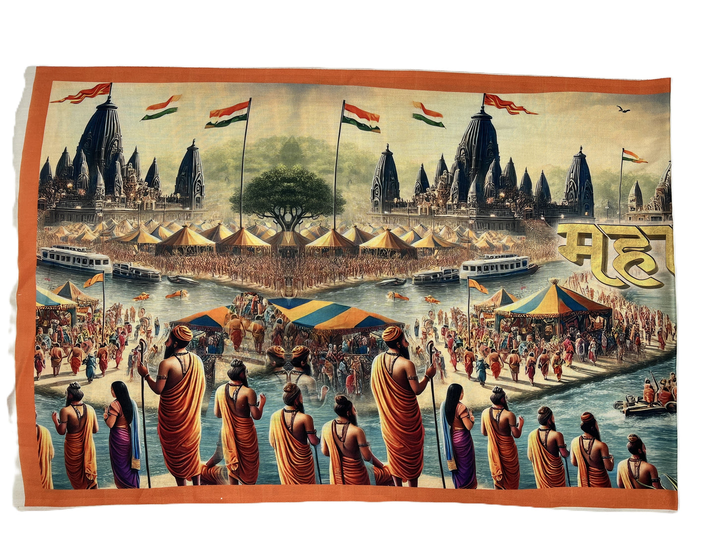 KRITI Maha Kumbh Design Stole For Winter