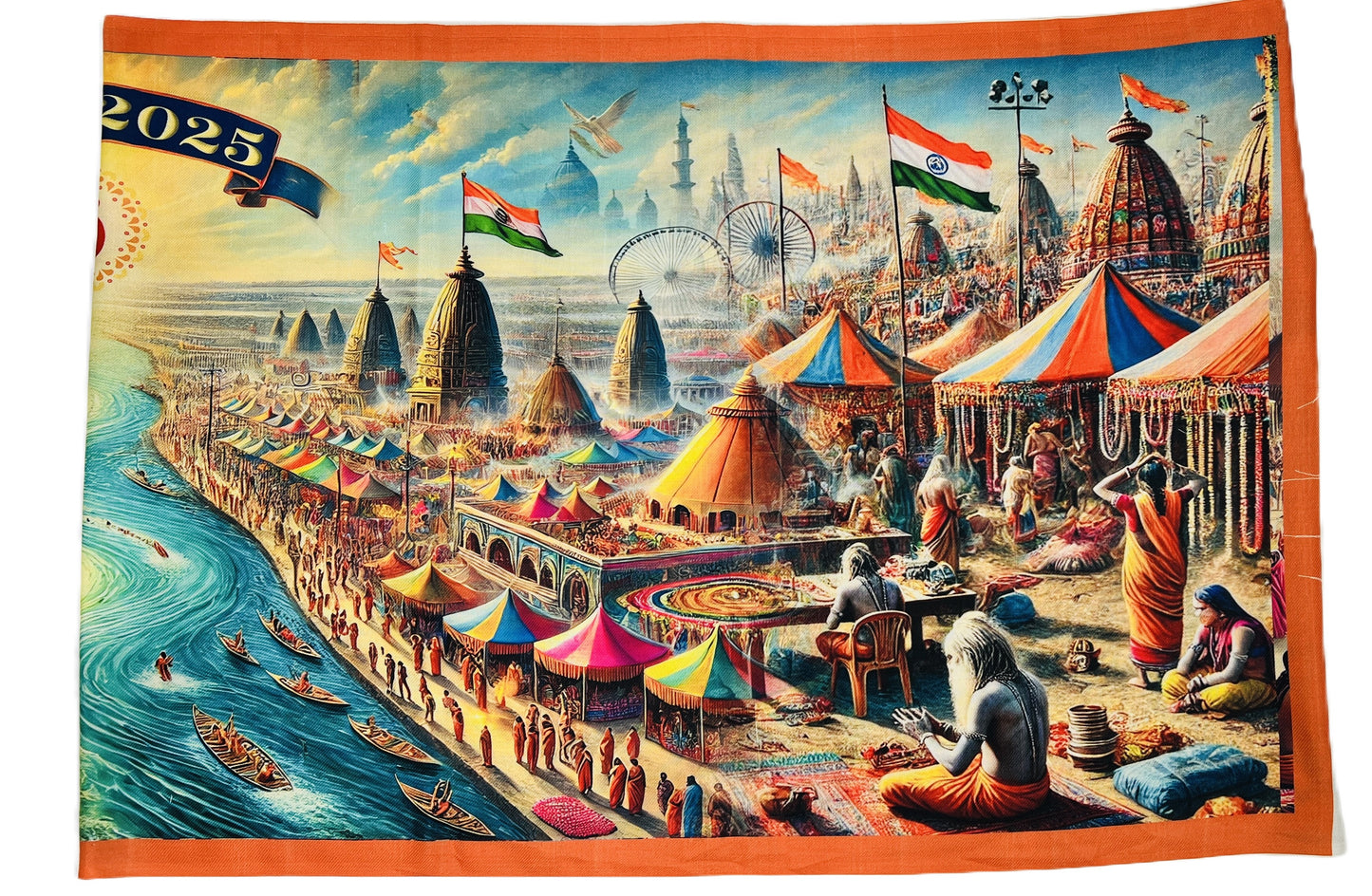 KRITI Maha Kumbh Design Stole For Winter