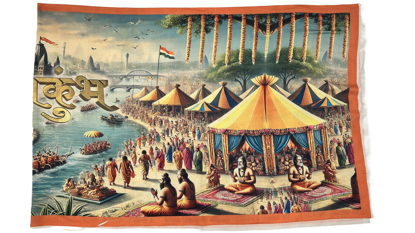 KRITI Maha Kumbh Design Stole For Winter