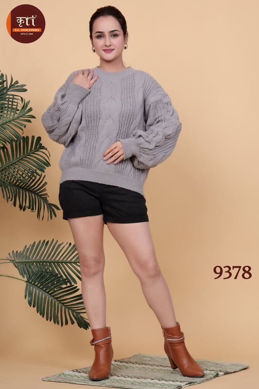 KRITI Winter Stylish  Hair Top Grey Color For Women
