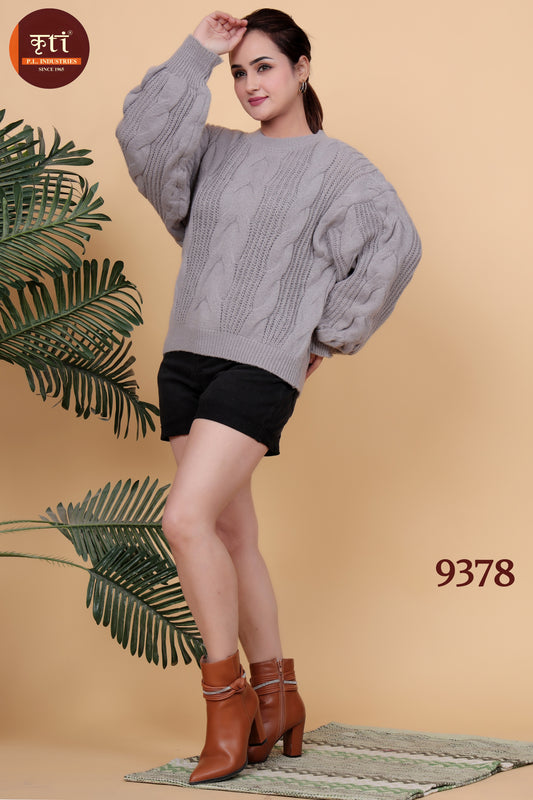 KRITI Winter Stylish  Hair Top Grey Color For Women