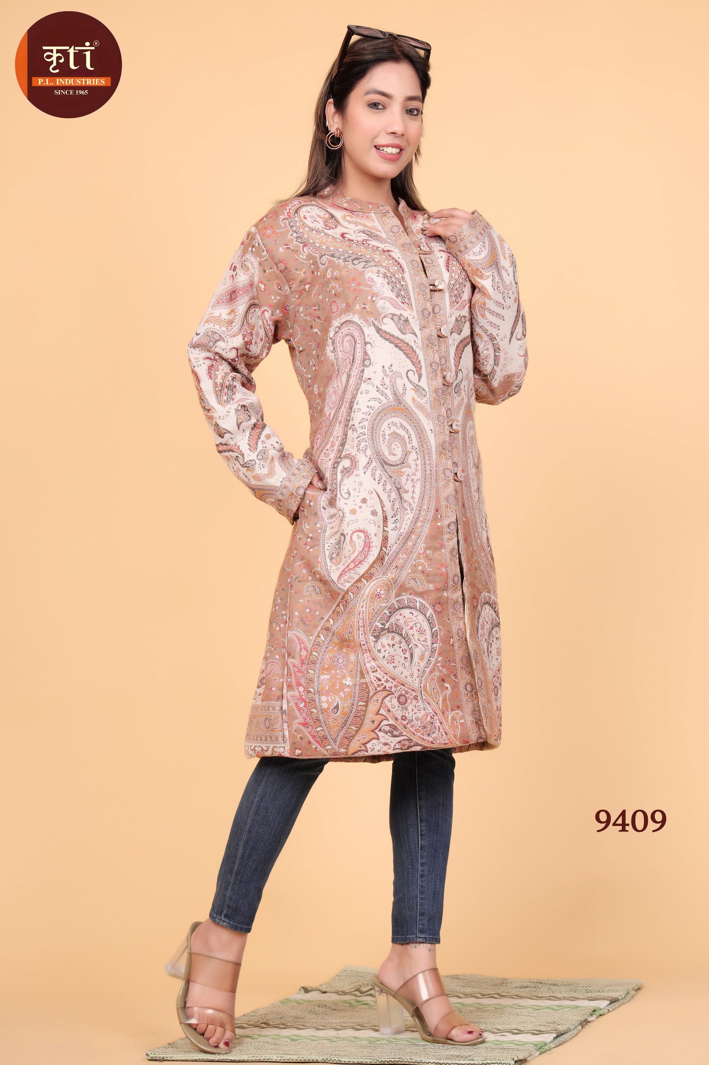 Authentic Kashmiri Kani Long Coat Premium Wool for Ultimate Comfort