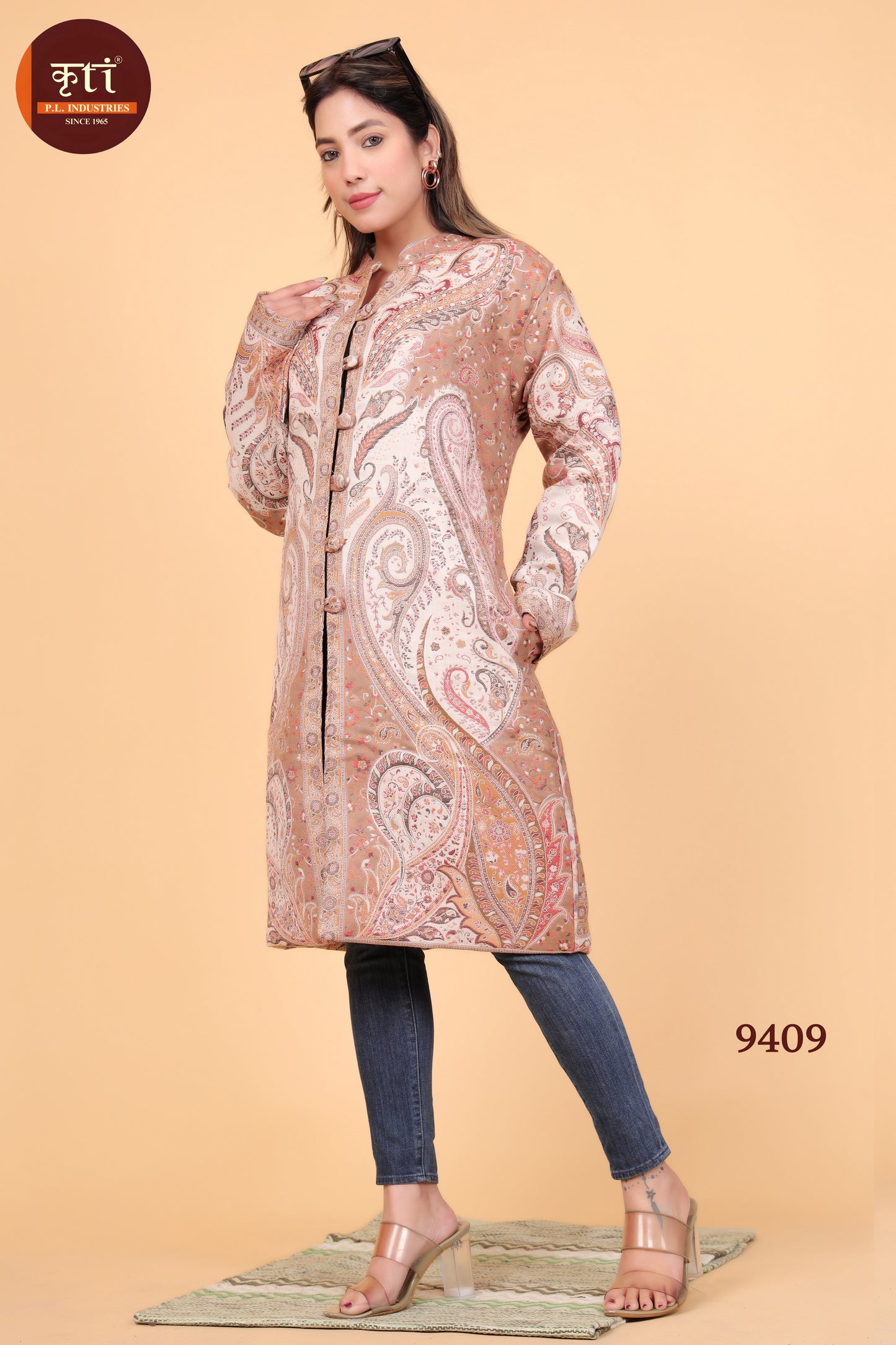 Authentic Kashmiri Kani Long Coat Premium Wool for Ultimate Comfort