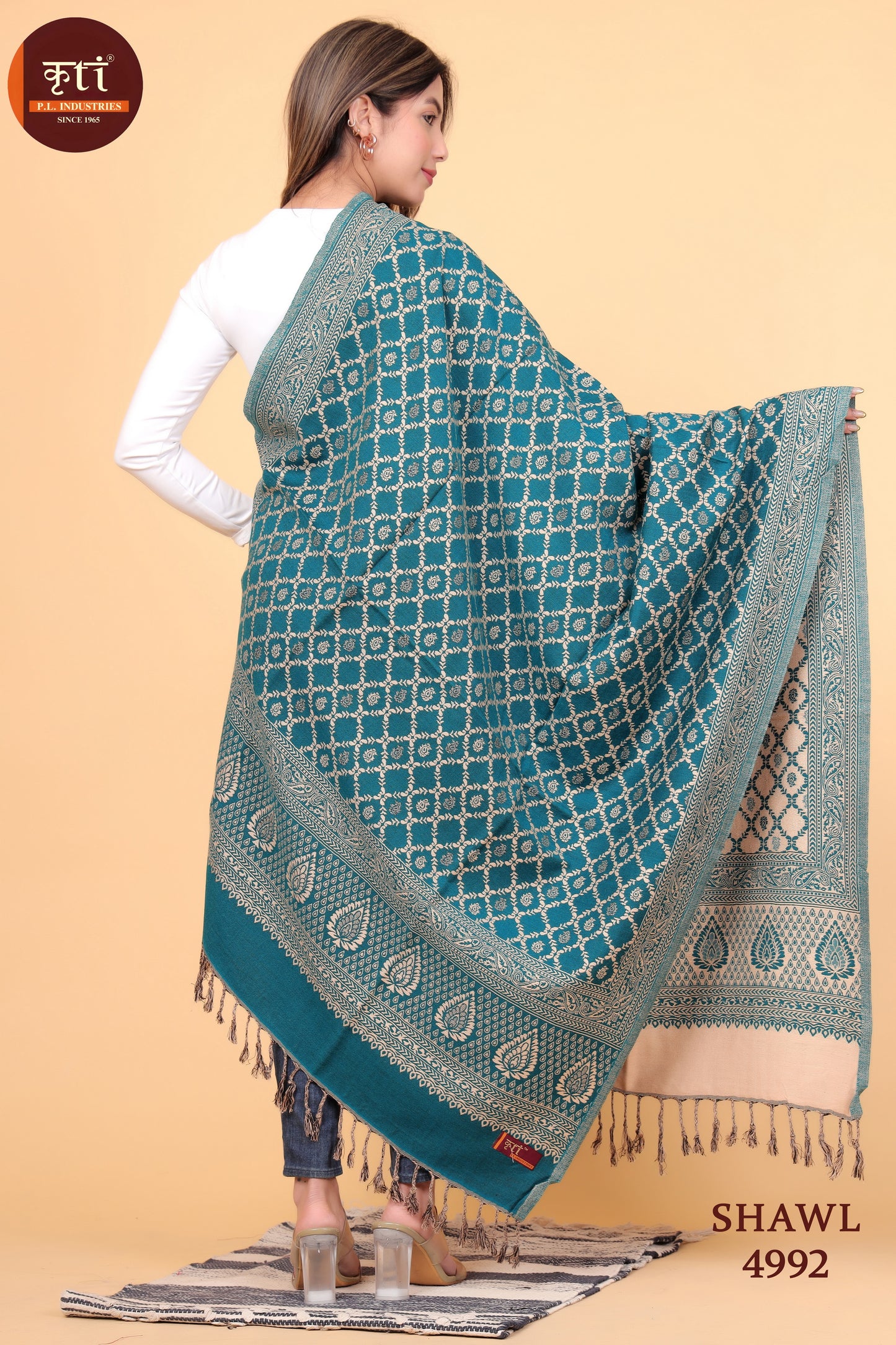 KRITI Wool Blend Shawl For Women