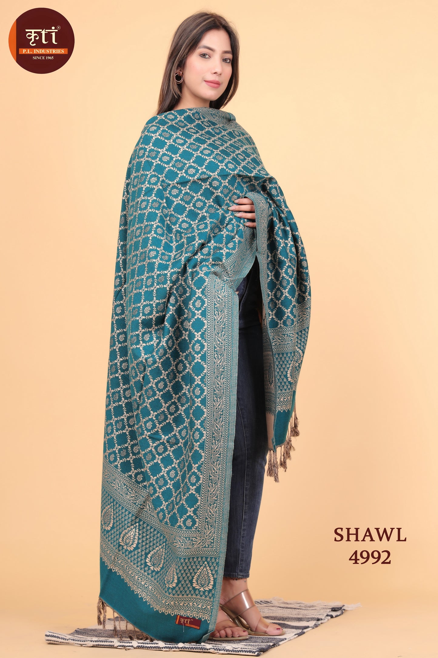KRITI Wool Blend Shawl For Women