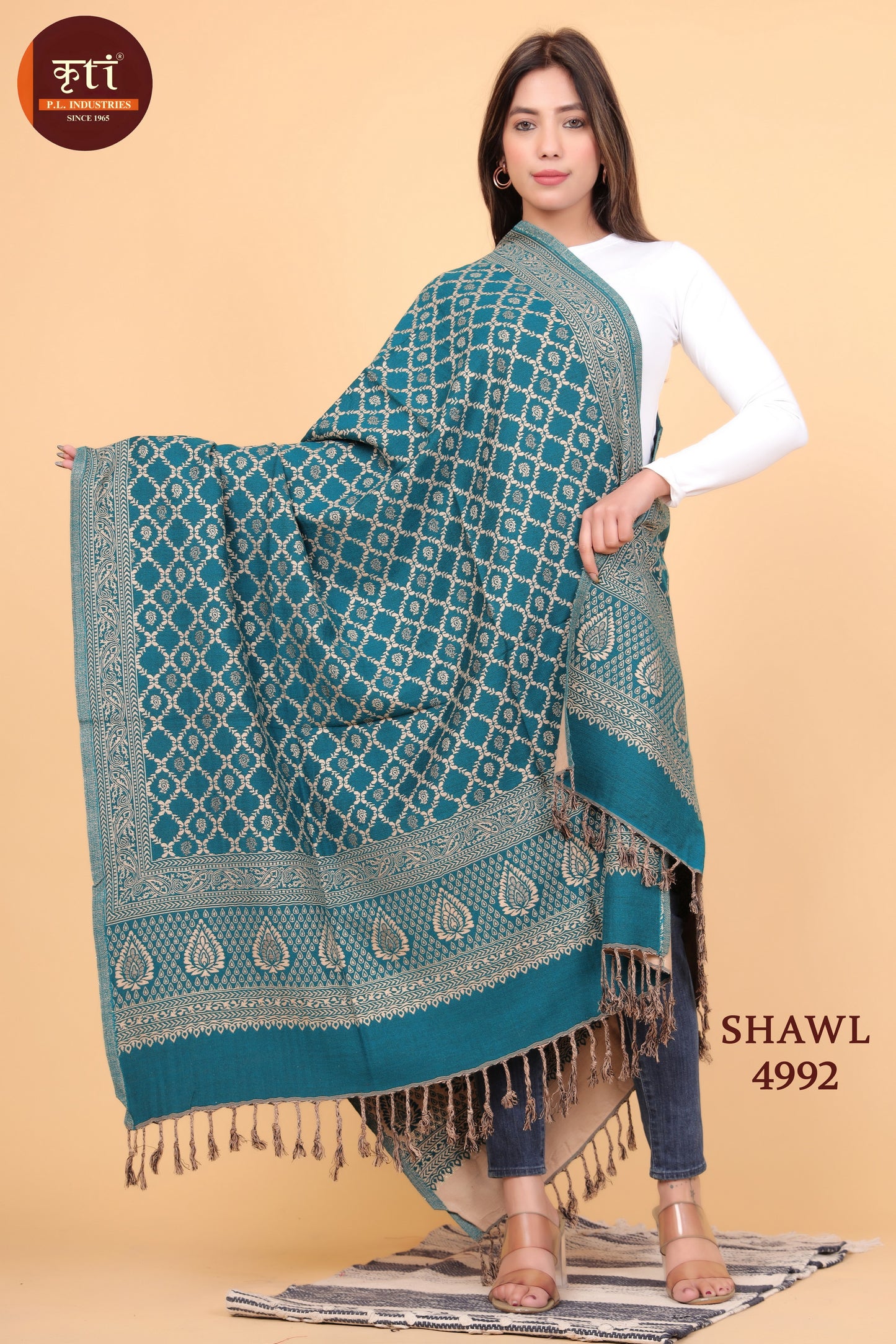 KRITI Wool Blend Shawl For Women