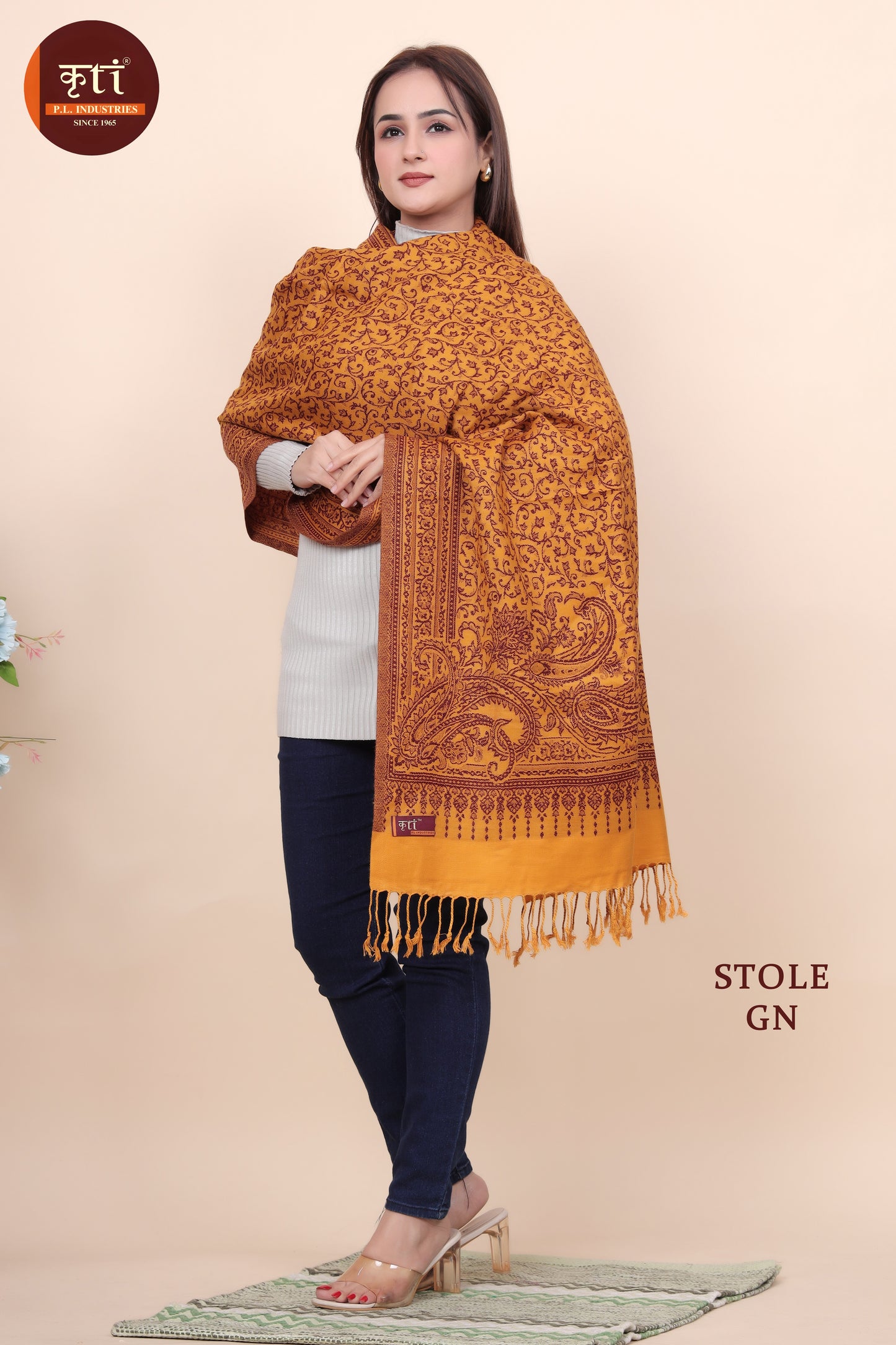 KRITI Women's Fashion Shawl - Luxurious Acrylic & Viscose Material