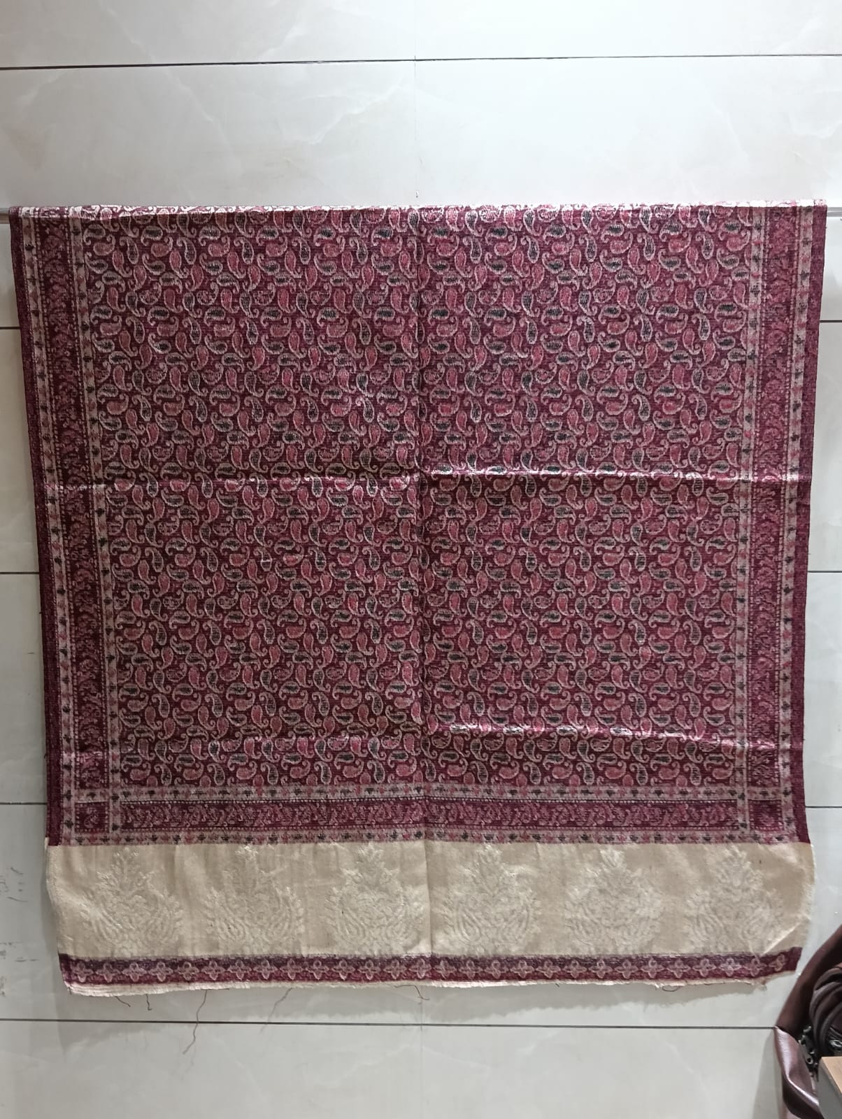 KRITI Floral Pattern Woollen Color Shawl For Women
