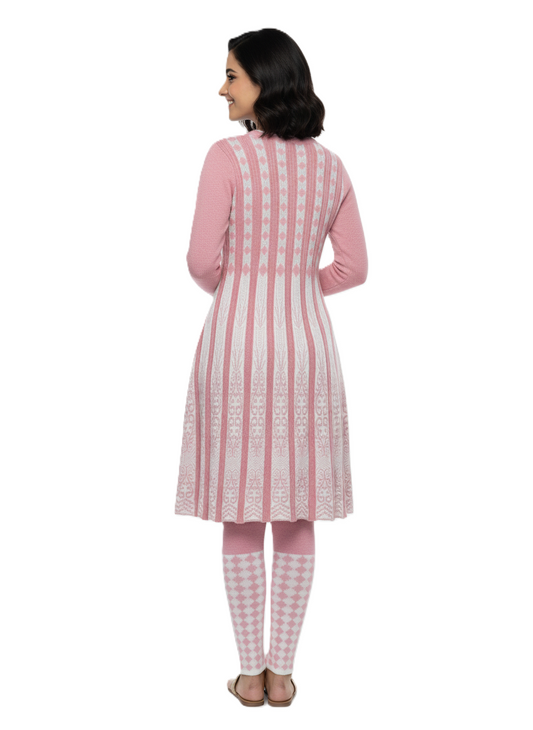 KRITI Premium Women's Hair Soft Fabric Light Pink Color 2 PC Kurti Set