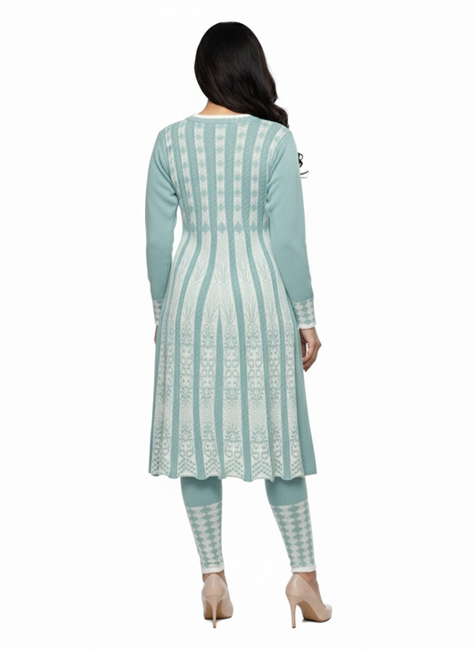 KRITI Premium Women's Hair Soft Fabric Ferozi Color 2 PC Kurti Set