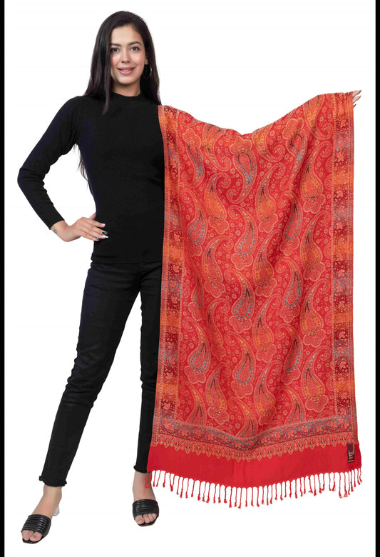 KRITI Acrylic/Viscose Reversible Stole For Women