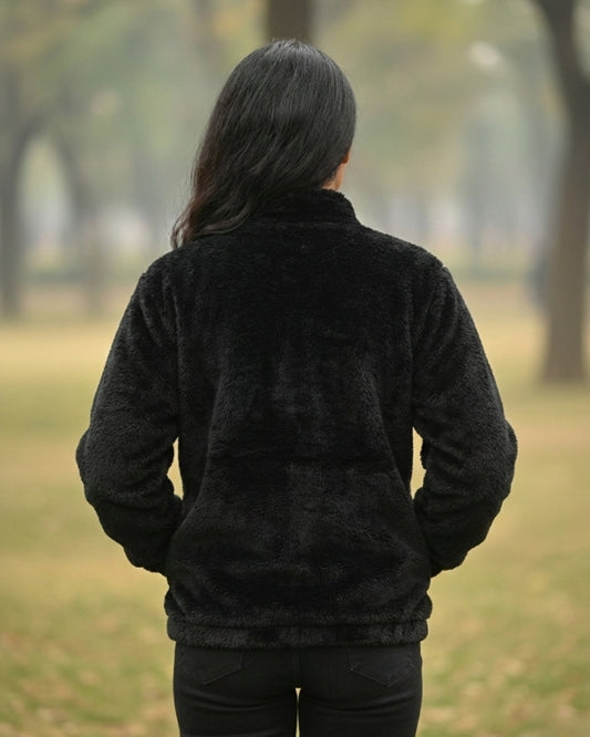 Women’s Premium Wool Blend Faux Fur Winter Jacket