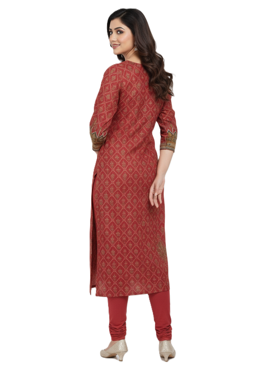 KRITI Winter Woolen Unstitched Suit Maroon Color For Women