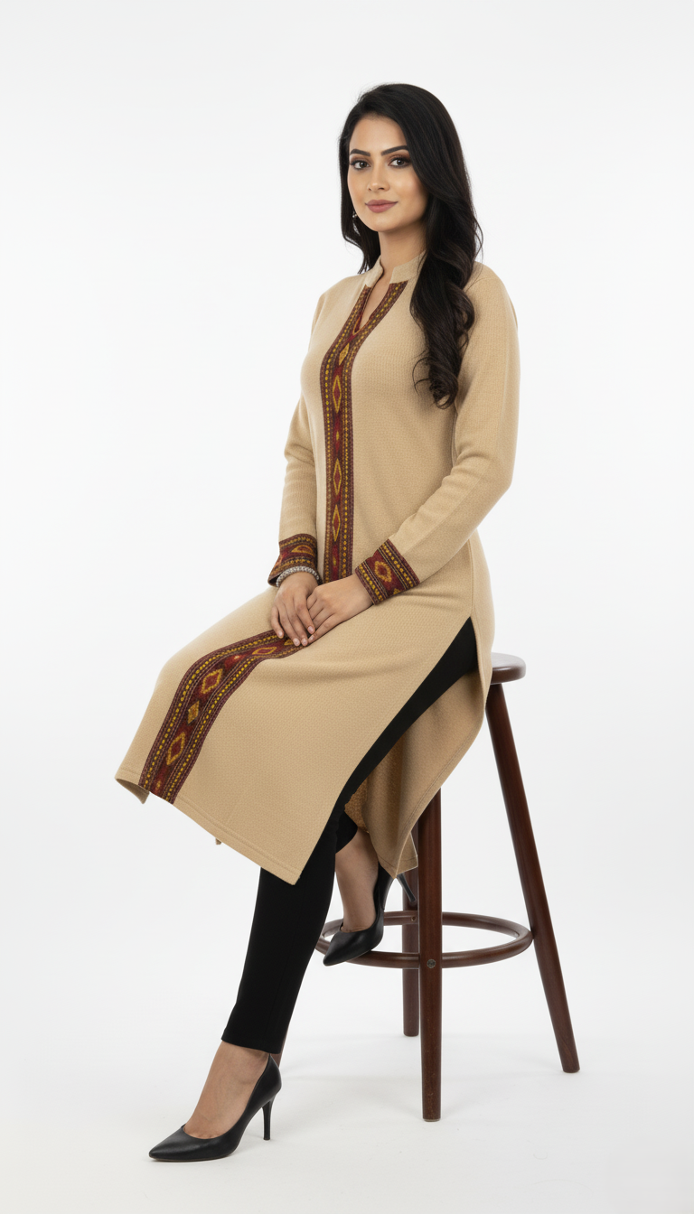 KRITI Winter Traditional Kullu Woollen Kurti For Women