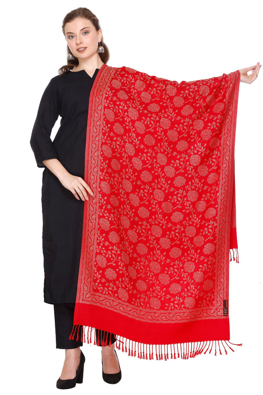 KRITI Red Viscose Stole For Women.