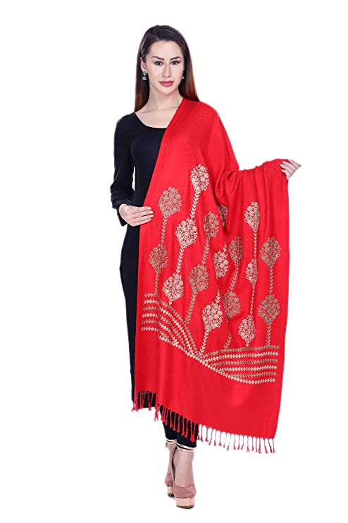 KRITI Acrylic/Viscose Embroidered Shawl For Women