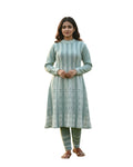 KRITI Knitted Woolen Frock Kurta Set | 2-Piece Winter Kurti with Bottom Wear