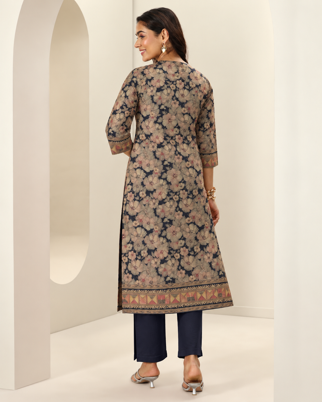 Embroidered Winter Woolen stitched Suit- Black