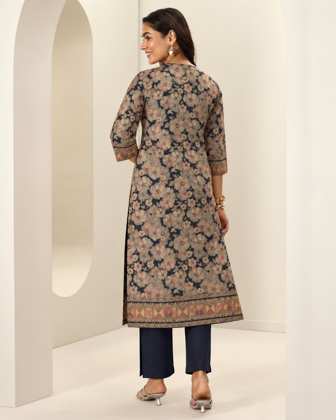 Embroidered Winter Woolen stitched Suit- Black