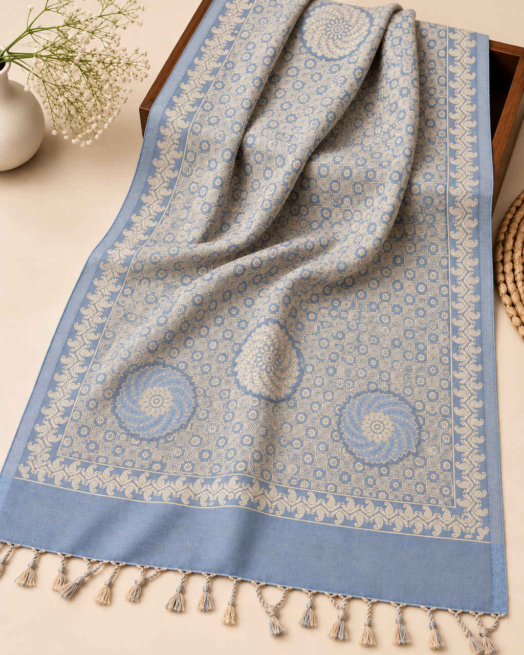 Designer Reversible Stole With Zari Work - Light Purple
