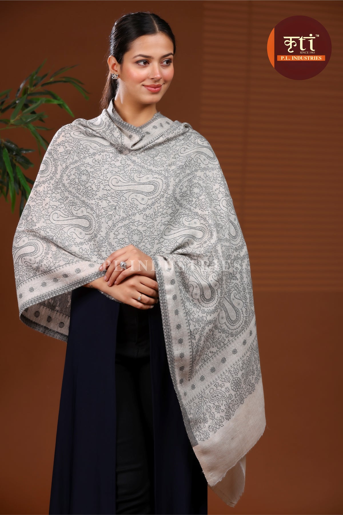 Premium (Fine Wool) Lightweight Stole - Gray
