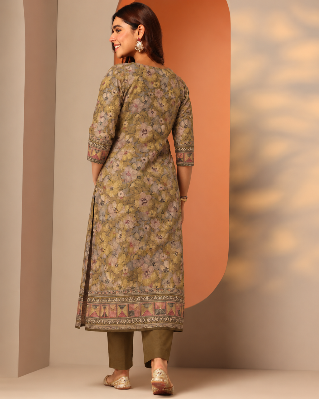 Embroidered Winter Woolen stitched Suit- Mustard