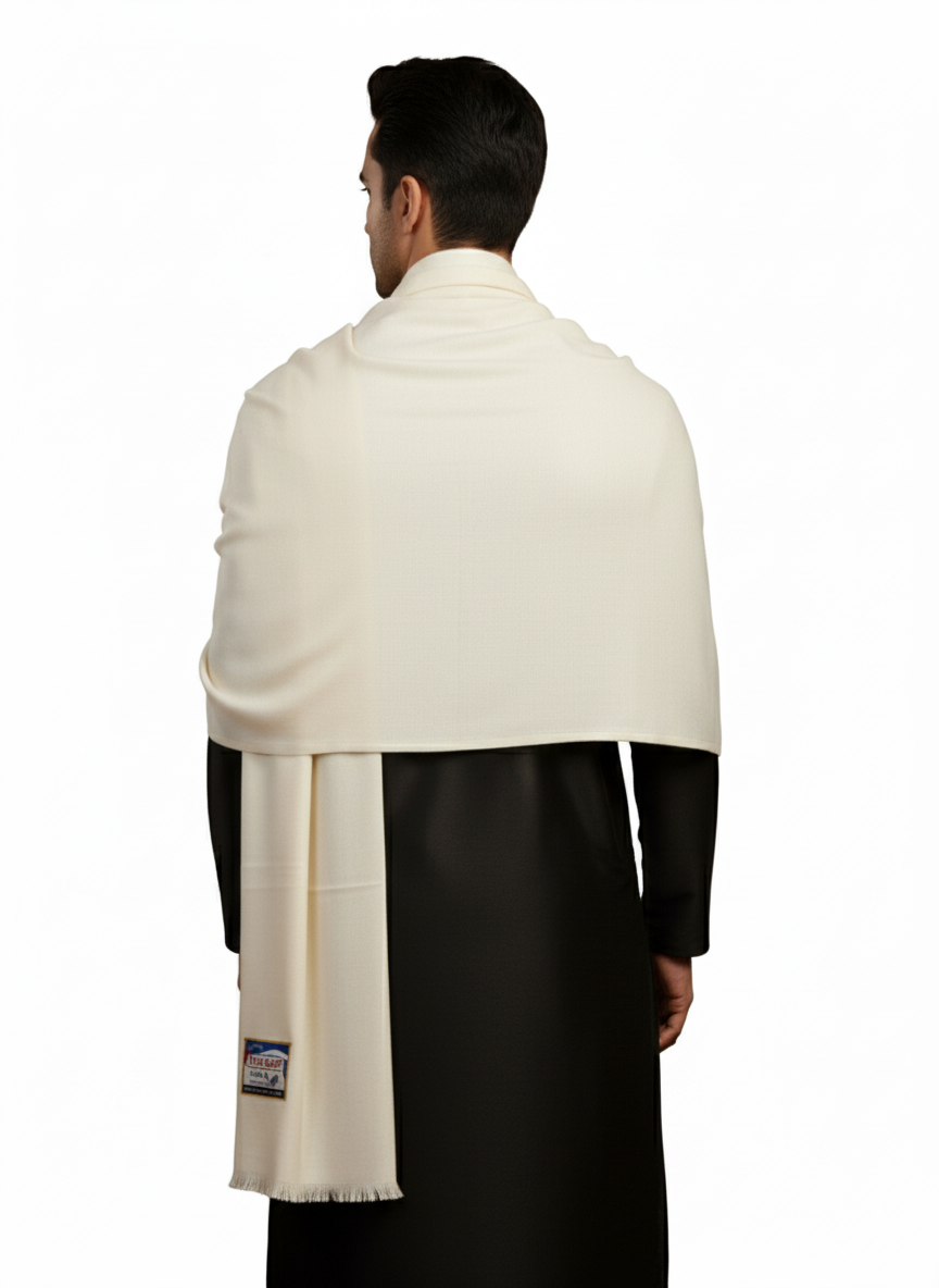 पुरुषों के लिए कृति ऊनी प्लेन लोही क्रीम रंग