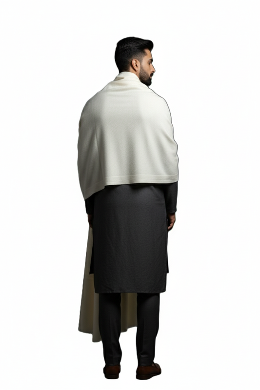 KRITI Woolen Plain Lohi Cream Color For Men