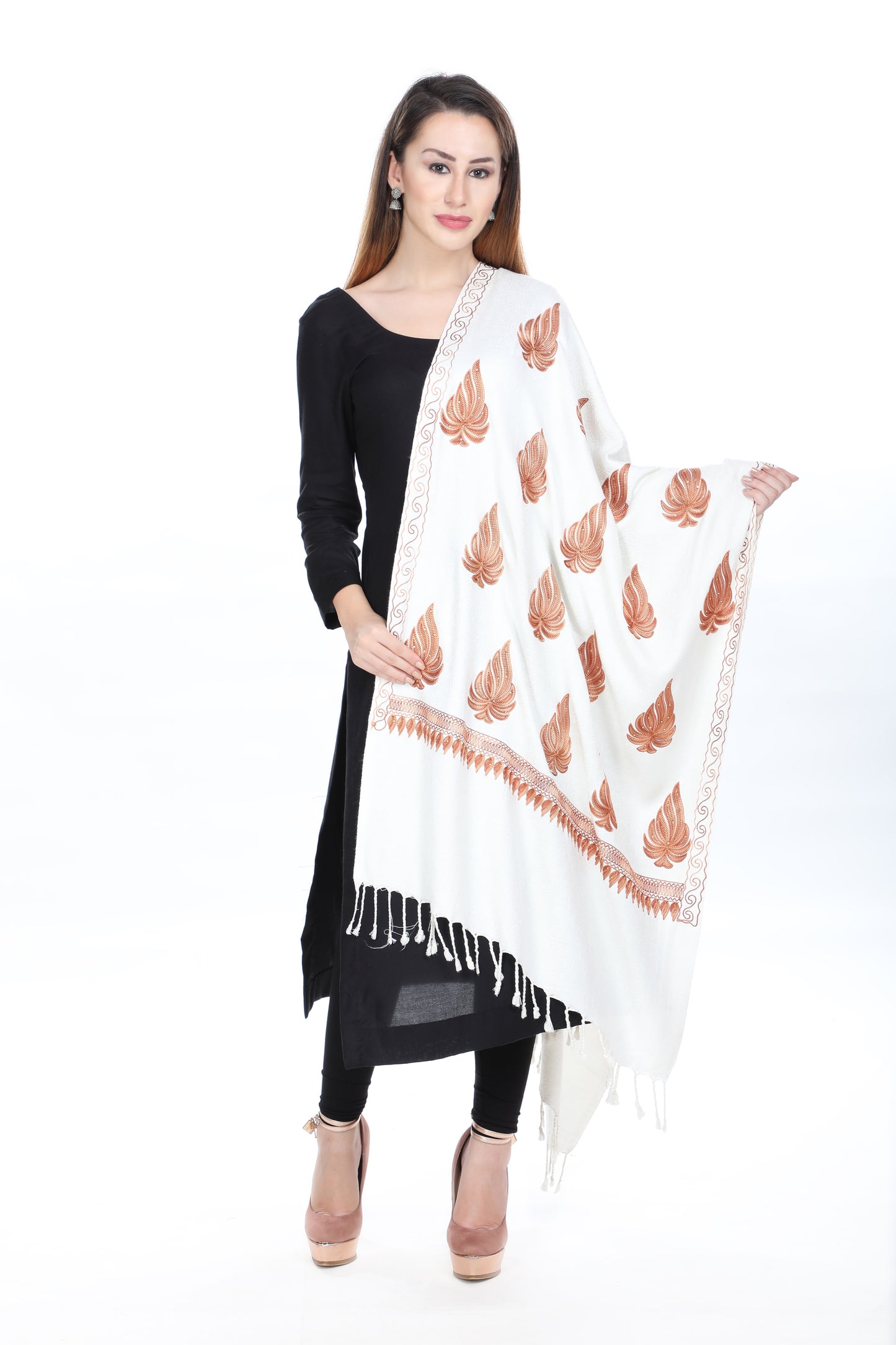 KRITI Woollen Embroidery Shawl For Women