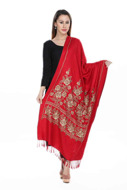 KRITI Acrylic/Viscose Embroidered Shawl For Women