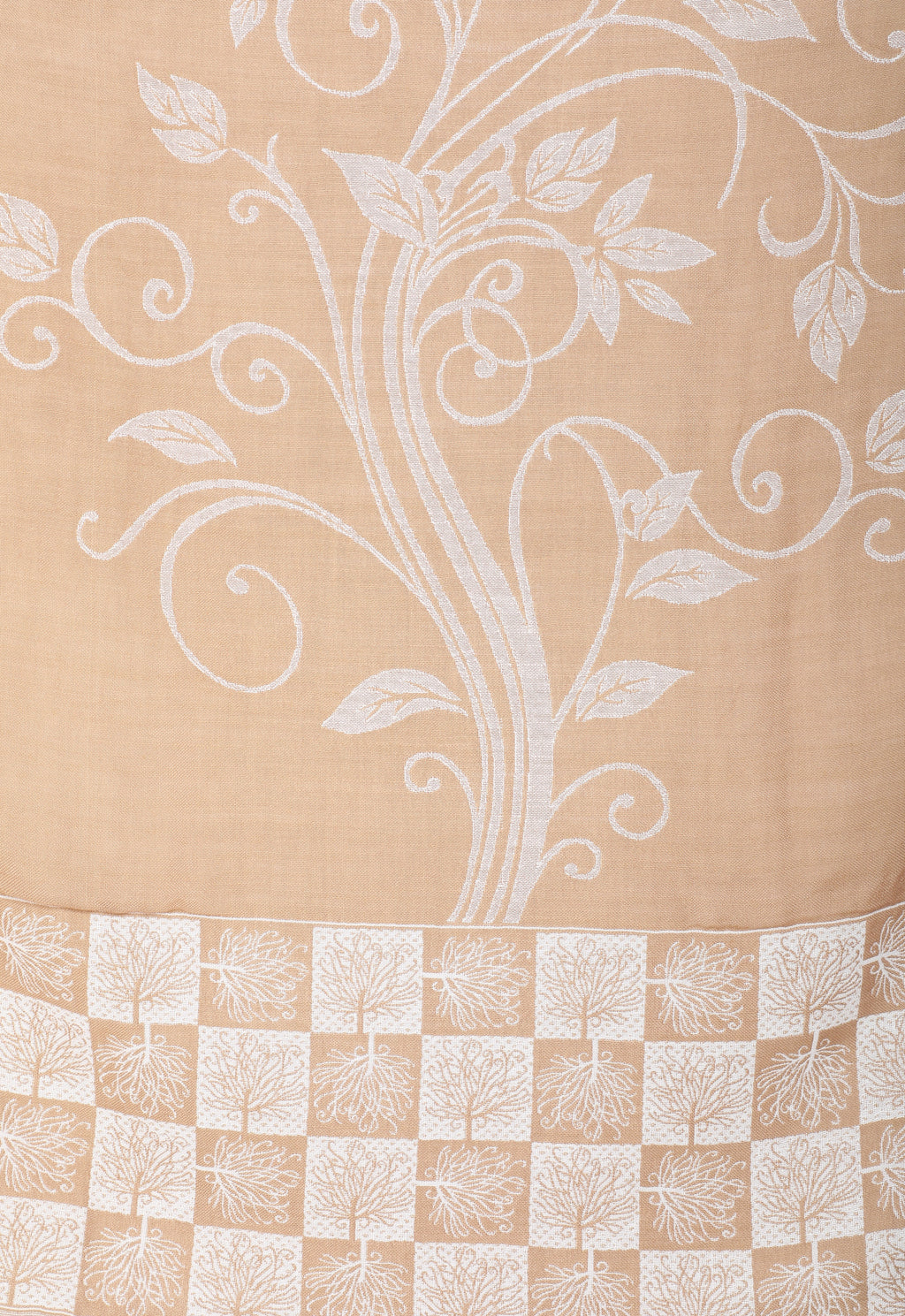 KRITI Paisley Designer Woollen Reversible  Beige Colour Shawl For Women