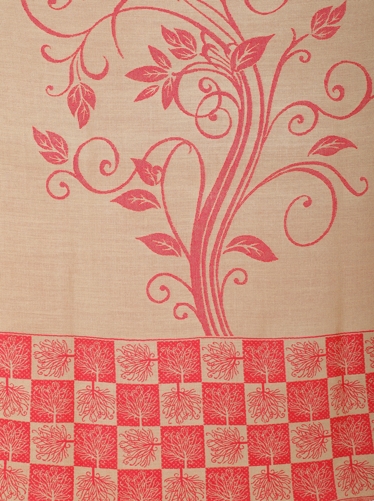 Paisley Designer Woollen Reversible Shawl - Beige