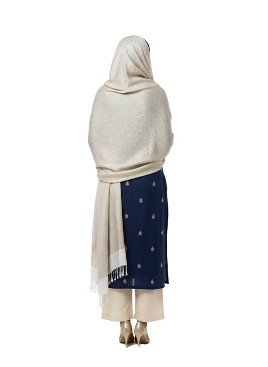 KRITI Warm Woolen White Color Shawl for Women