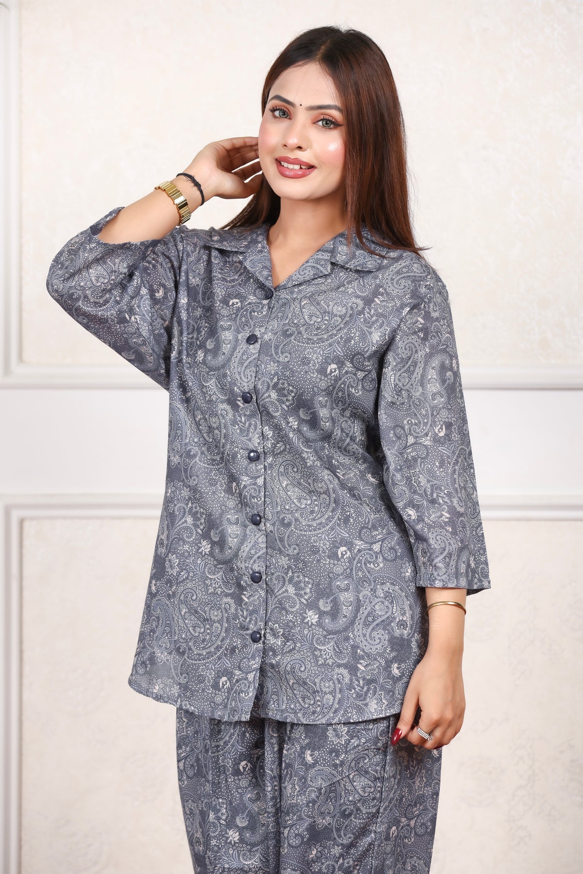 Grey Cotton Co-Ord Set