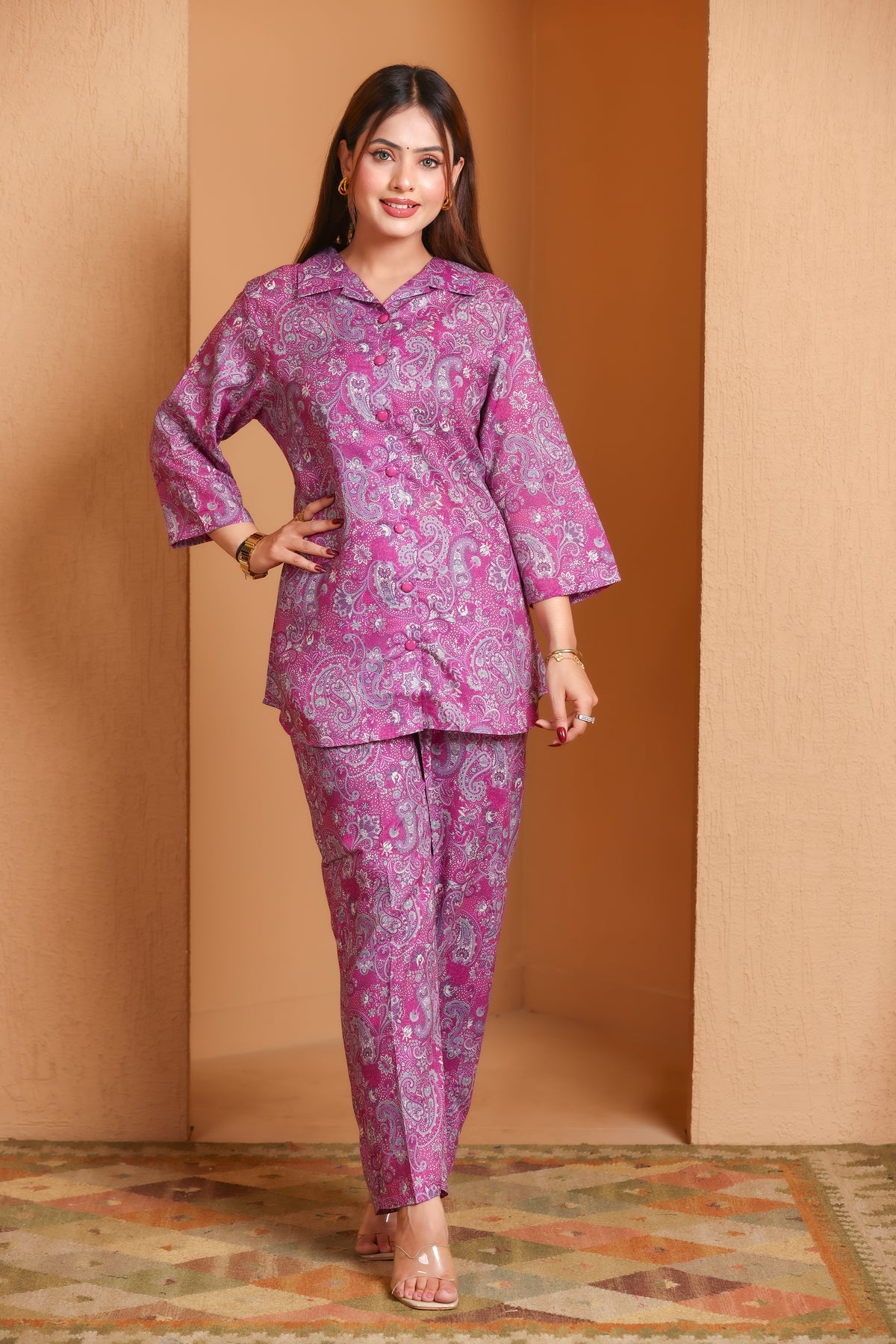 Magenta Cotton Co-Ord Set