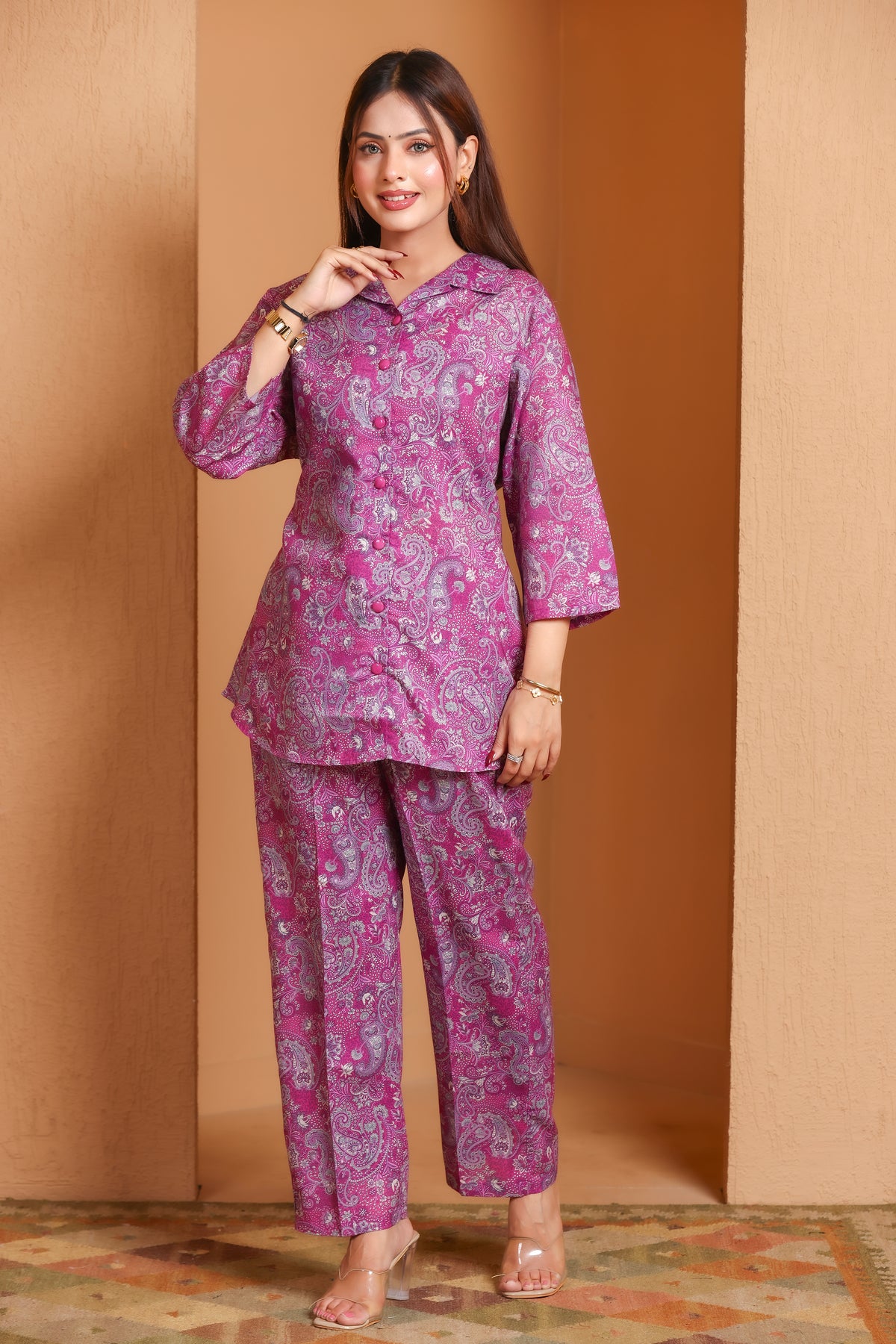 Magenta Cotton Co-Ord Set